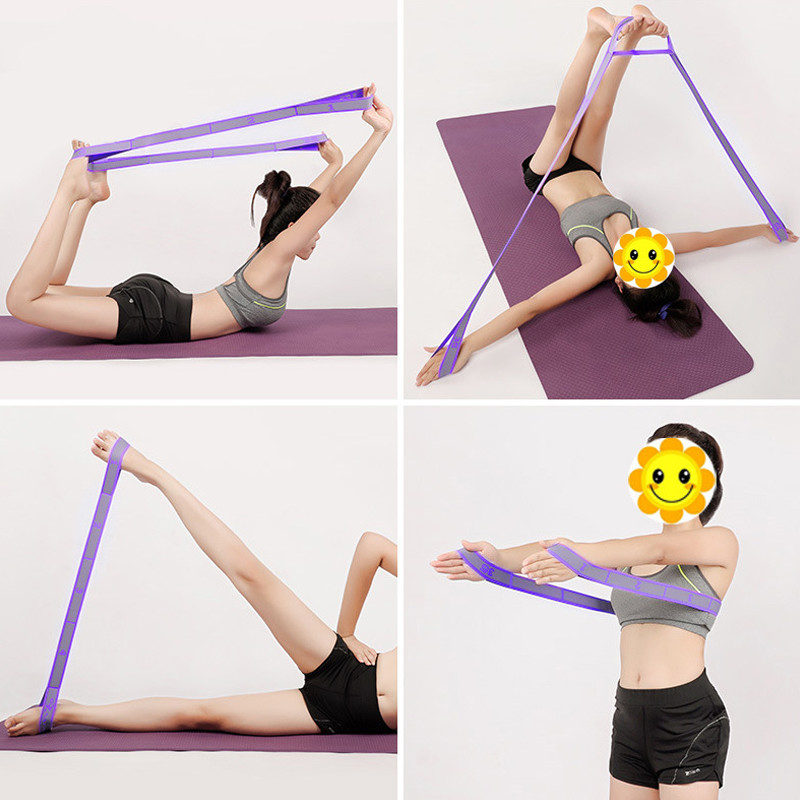 Custom Adjustable Long Polyester Latex Elastic Exercise Resistance Bands for Latin Dance Fitness