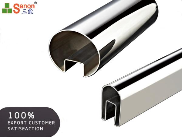 Mirror Brush Stainless Steel Channel Pipe Decorative Square Single Slot Tube