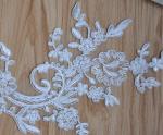 Cord Lace Applique Ivory Color Embroidery Flower for Wedding Dress embroidery