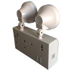 2W Ni-Cd Battery Twin Spot LED Emergency Lights Rechargeable With Steel Casing