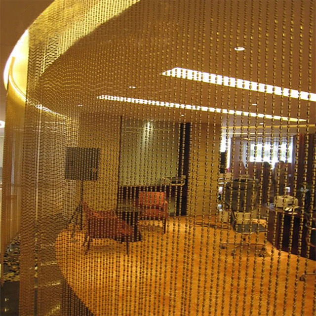 Hot sale Long+Bead Metal Ball Chain Curtain For Room Divider