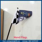 Custom Hand Waving Flags with Solid Flagpole