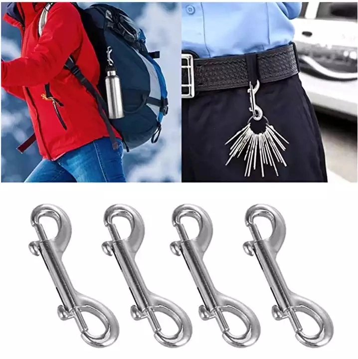 Stainless Steel Double End Bolt Clips 100mm Heavy Duty Snap Hook for Sucba Diving Pet Chain