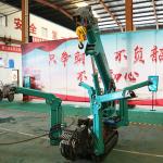 Hydraulic Telescopic Boom Diesel Engine Drive Rubber Crawler Spider Crane With