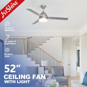 China Remote Control 52 Inches LED Bedroom Ceiling Fans with Mulit Colors and Energy Saving factory