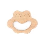 Handbell 6 Inch Wooden Teethers Safe Tambor Beech Wood Teether