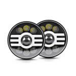 75W 7 Inch Waterproof DRL Halo Fog Lights Auto Accessories