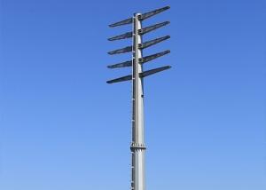 China No Fissure Galvanized Electrical Power Pole 33KV For Power Transmission factory