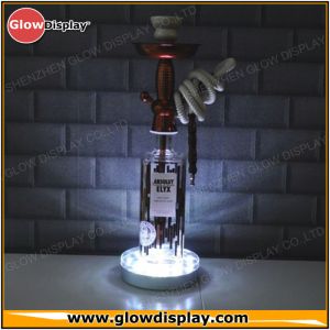 China illuminated custom rotating acrylic headphone display stand earphone holder led acrylic headphone stand with LCD screen factory