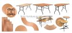 Industrial Style Iron Wood Restaurant Dining Tables Wood Folding Dining Table