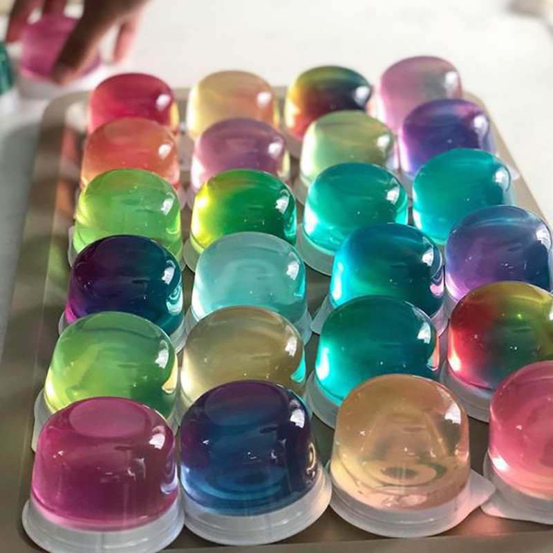 Colorful Handmade Gemstone Soap Improves Skin Firmness