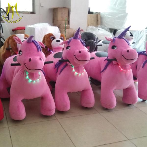 Hansel hot selling electric indoor stuffed children ride on animal for mall