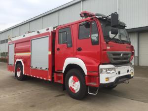 China HOWO Double Cabin Forest Fire Truck 266HP With Water Foam 6000L Capacity factory