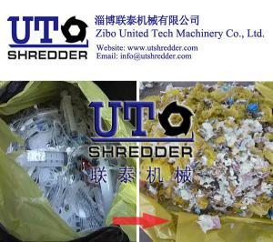 China high performance low noise Enviromental protection Medical Waste Shredder / double shaft shredder with PLC control factory