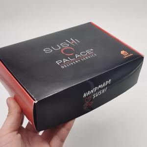 China Custom Size 300g 350g Food Grade White Cardboard Paper Packaging Box For Sushi factory