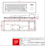 KIOSK IP65 / IK07 Industrial Keyboard With Trackball waterproof dustproof Front