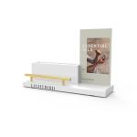 Customizable Wooden Counter Display Rack With Printed Store Logo Cosmetics