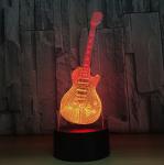 Guitar Shape 7 Colors Change 3D LED Night Light with Remote Control Ideal For