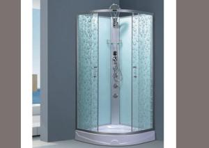 China Easy Installation Patterned Tempered Glass , Size Customized Fixed Shower Glass factory
