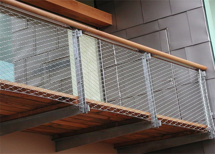 X Tend 1.6mm 7x19 Steel Wire Rope Mesh 50*50mm Mesh Eye Size For Balustrade