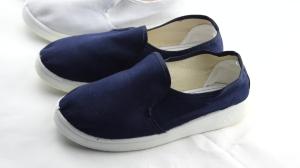 China Unisex gender anti static safety cleanroom PU canvas shoes working esd safety shoe factory