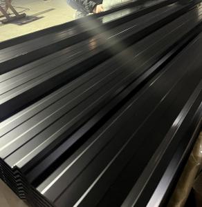 China PPGL 30 Years RAL9005 Black Color Metal Corrugated Tile Trapezoidal Galvanized Steel Roofing Corrugated Cladding Panels factory