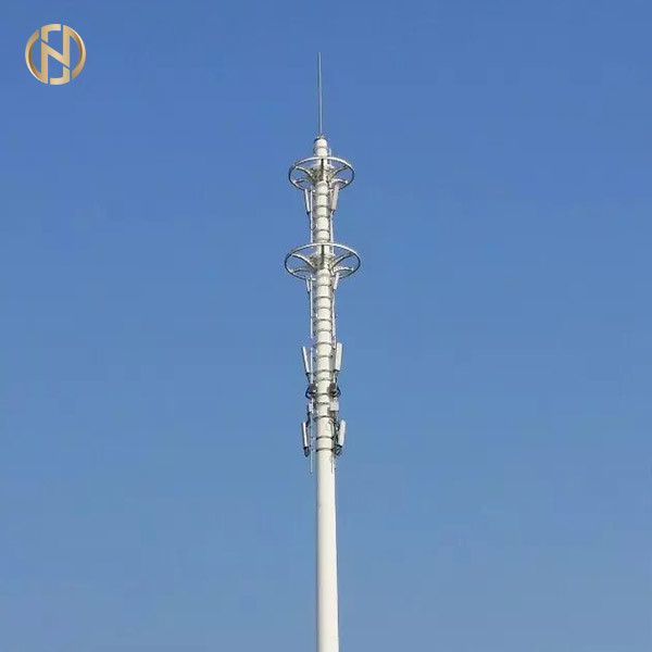 China 30M 35M Telecommunication Post  Palm Tree Monopole Transmission Tower on sale