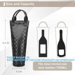 Single Wine Gift Tote Bag, Insulated Padded Thermal Wine Bottle Carrying Cooler