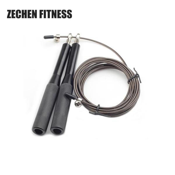 China High Speed Jump Rope Steel Cable Adjustable Weighted Aluminum Handle factory