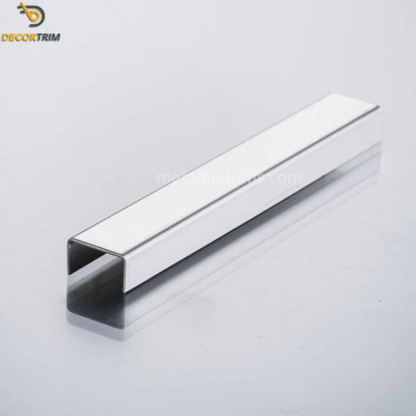 Stainless Steel SS304 U Channel Strip 8K Mirror Finish For Wall Border