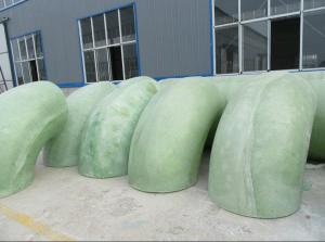China large FRP Hand Lay Up Handmade fiberglass elbows for Water Discharge factory