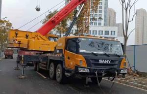 China Sany Used Boom Truck Crane , 75 Ton Lorry Crane STC50S Straight Arm factory
