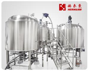 China Commercial 60bbl Craft Brewing Equipment Brushed Stainless Steel Surface factory