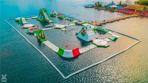 China Adults Inflatable Floating Obstacle Water Park Games With TUV Certificate factory