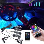 RGB Atmosphere lamp Remote Interior 5050 LED Strip Atmosphere Car Lights With