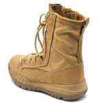 High Shoes Lightweight Desert Waterproof Sport Rubber Combat Shoes Black Leather