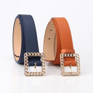 China Decoractive Black Pu Leather Belts 2.8cm O Ring Belt Buckle factory