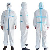 China Safety Protective Clothing Microporous Non Woven Material With Attached Hood factory