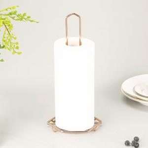 China Decorative Paper Holder Stand Rack For Home Office Library Creative Copper Powder Coated Kitchen Towel Holder factory