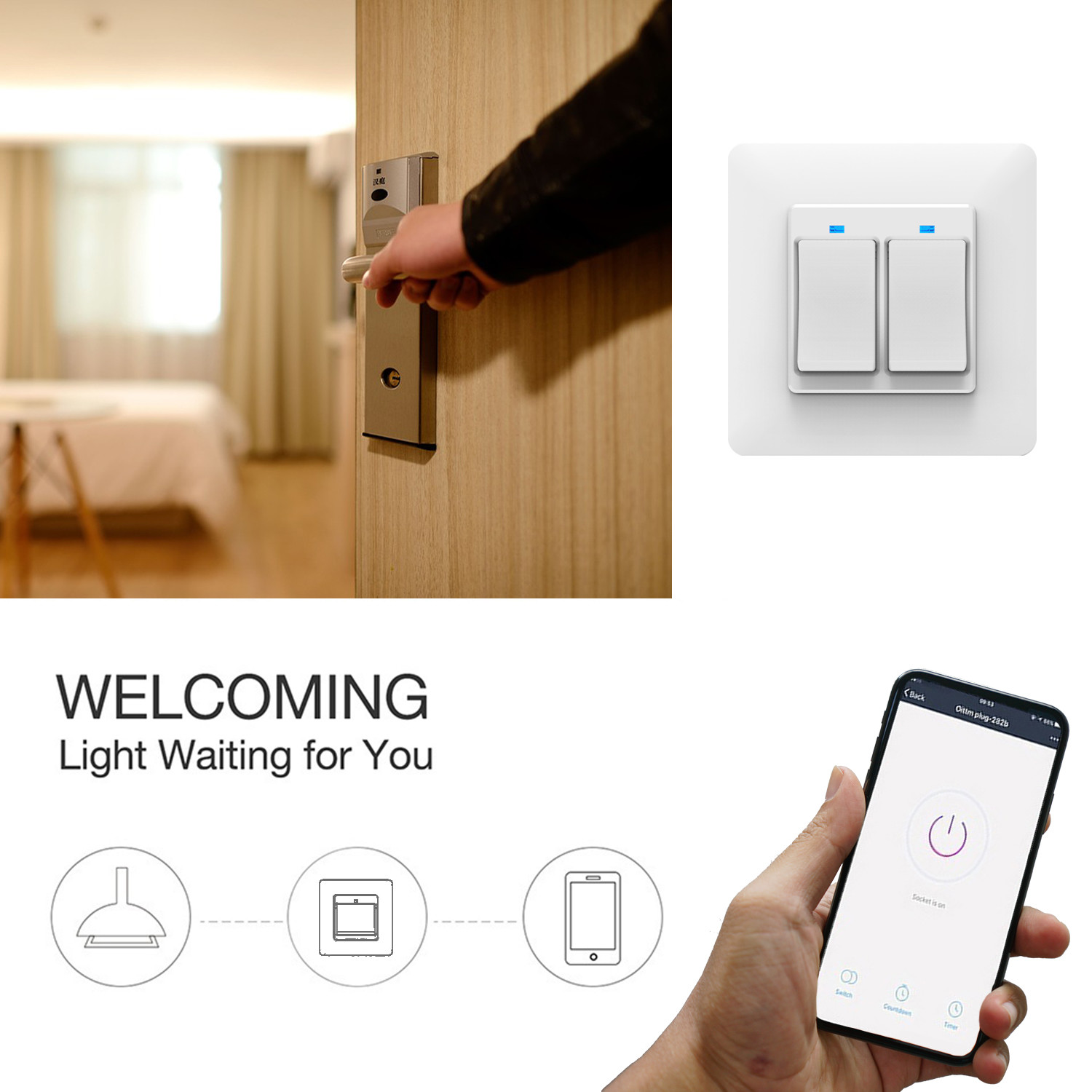WIFI 2 Gang Smart Switch No Neutral