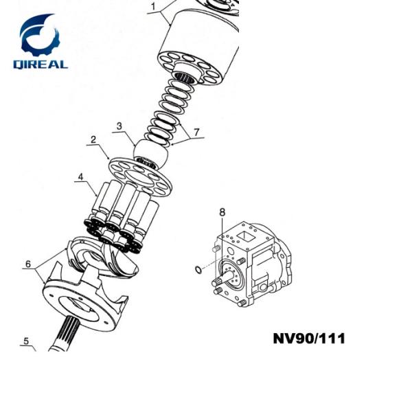 Metal Hydraulic Pump Parts NV45 NV50 NV60 NV64 NV70 NV90 NV111 NV120 NV137 NV172