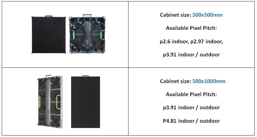 2.6mm Indoor Rental LED Display Advertising Equipment 500*500mm Panel