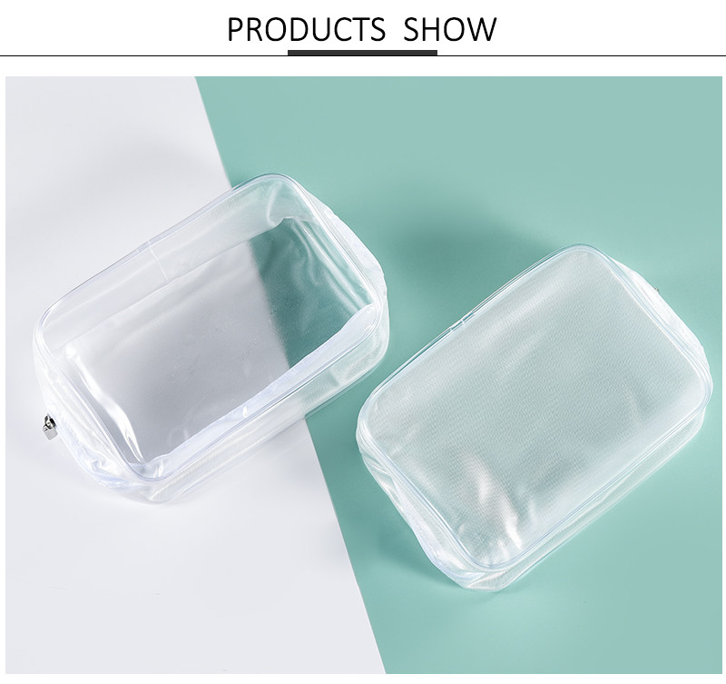 Transparent Plastic Zipper Makeup Bag