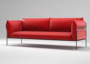 China Steel Frame 280gsm Cushion Fabric Outdoor Sofa Set factory