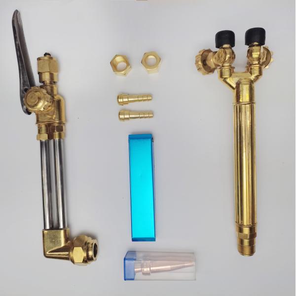 Versatile Welding and Cutting Oxygen Acetylene Gas Torch Kit with Cutting Nozzle