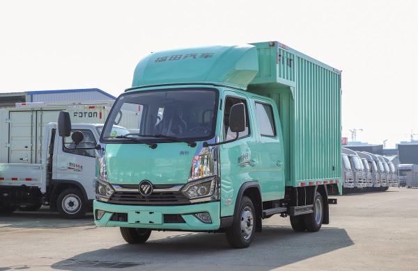 Used Light Cargo Trucks 2.7 Meters Container Box 2+3 Seats Double Cabin Chinese