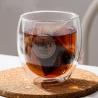 Buy cheap 430ml Double Wall Drinking Glass 15oz Mouth Blown Borosilicate Glass Coffee Cups from wholesalers