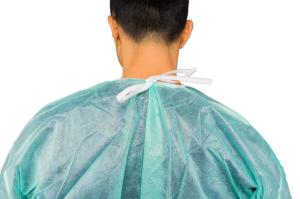 China Blue Waterproof AAMI Disposable Isolation Gowns factory