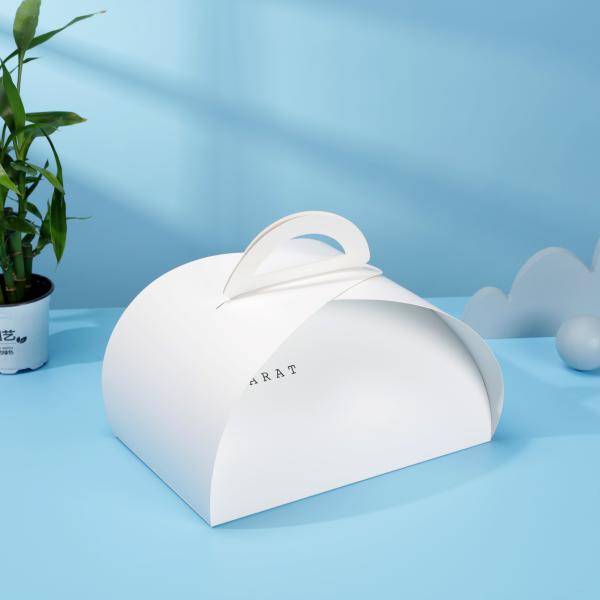 OEM Brand Food Packaging Take Out Paper Box For Convenient Cake Storage