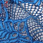 Embroidered Voile Lace Fabric For Wedding Dresses Cricking Color Fastness